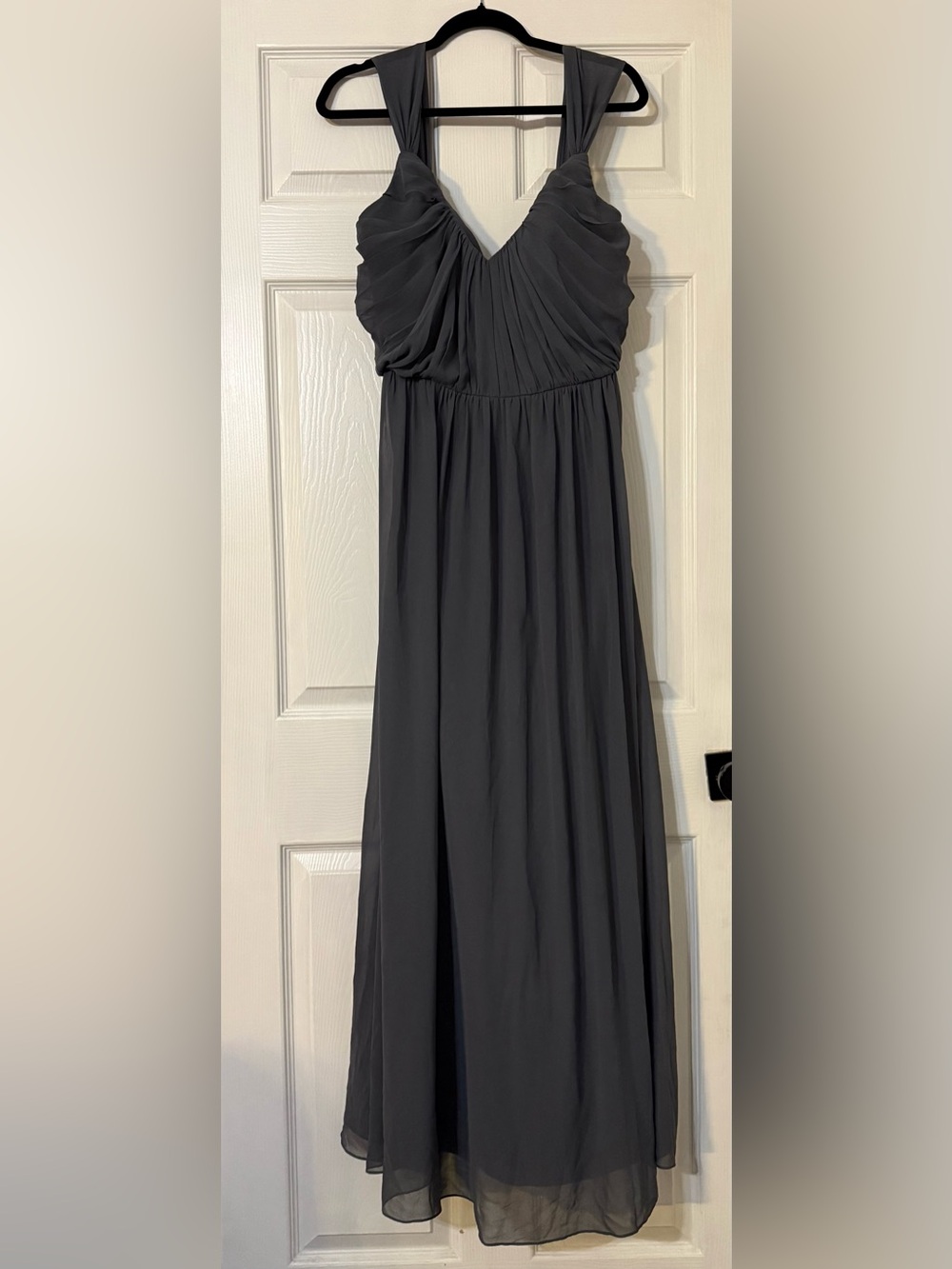 Dark Gray Pleated Maxi Dress